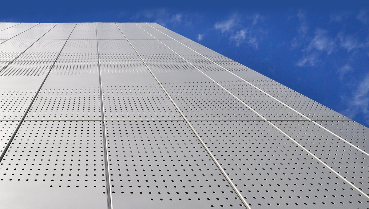 Library With Metal Cladding Facade