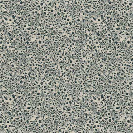 A repetitive pattern of small irregular black and gray spots scattered densely across a light beige or cream background, resembling a speckled or terrazzo-style texture.