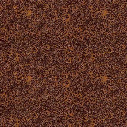 A repeating pattern of small brown and rust-colored speckled texture with scattered golden leaf or floral motifs throughout, resembling decorative fabric or wallpaper.