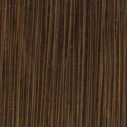 A close-up view of dark brown wood grain showing vertical striped patterns and natural texture variations typical of stained or finished lumber.