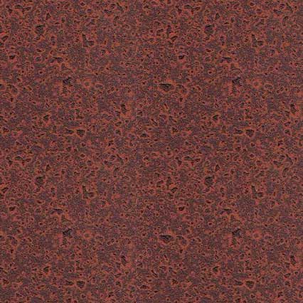A textured surface with a reddish-brown color and small dark speckles throughout, resembling cork, leather, or a similar granular material.