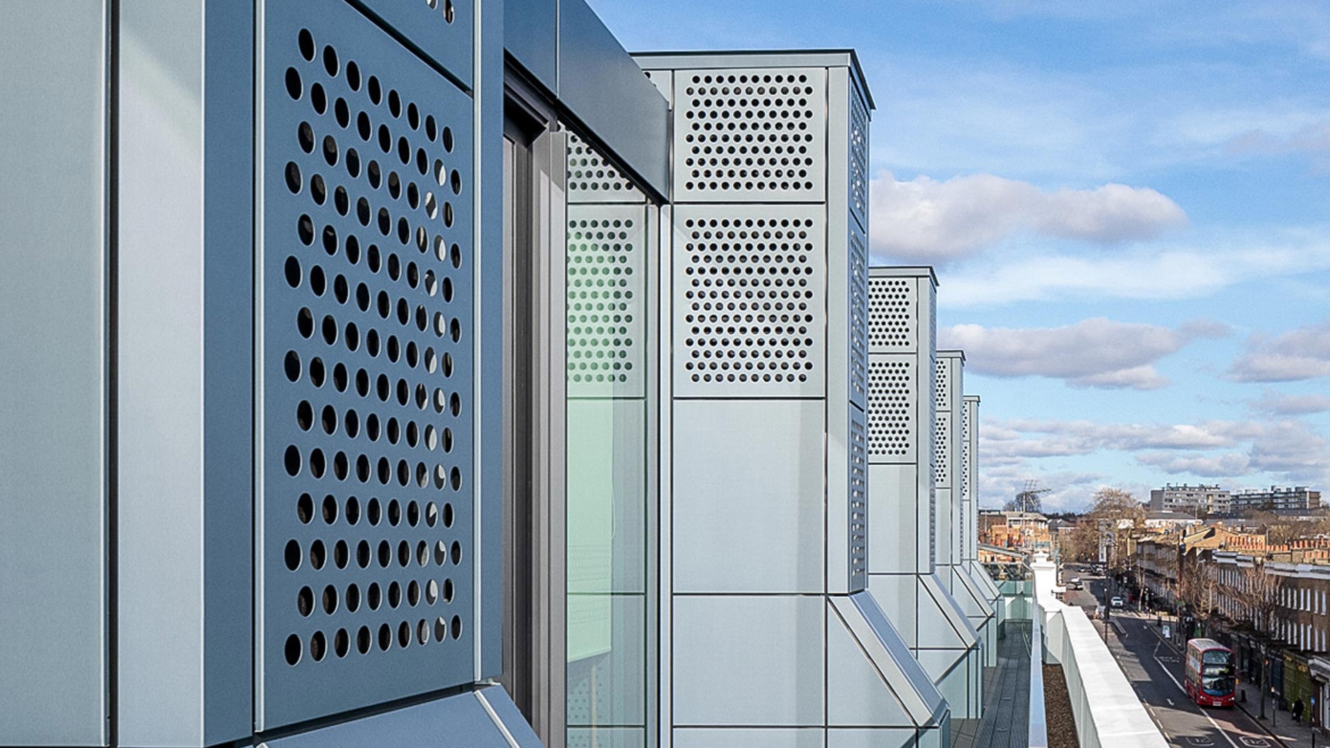 Perforated Cladding in Zinc