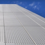 Polyester powder coated perforated cladding