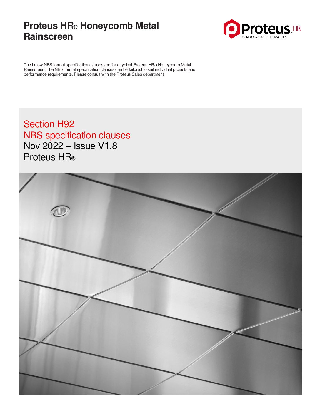 HR Specification Cover