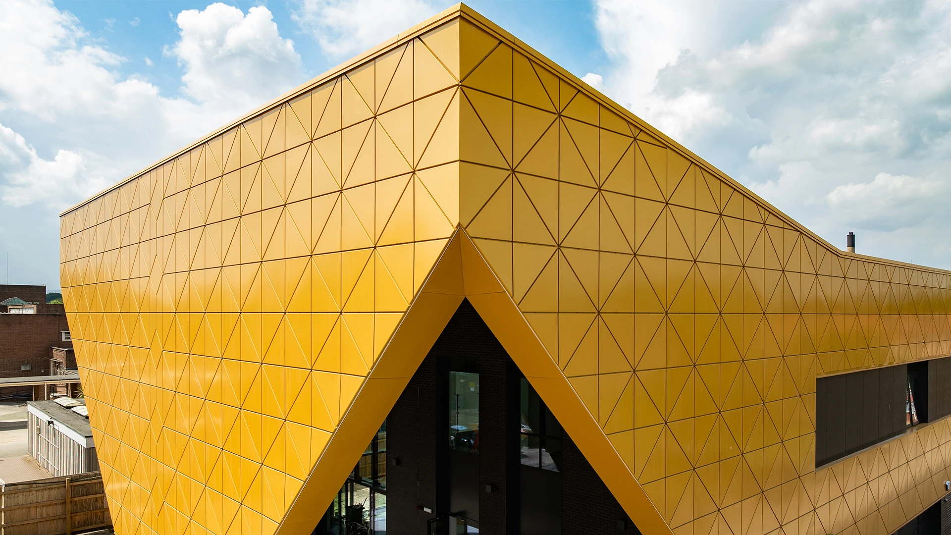 Wrexham Uni Gold cladding